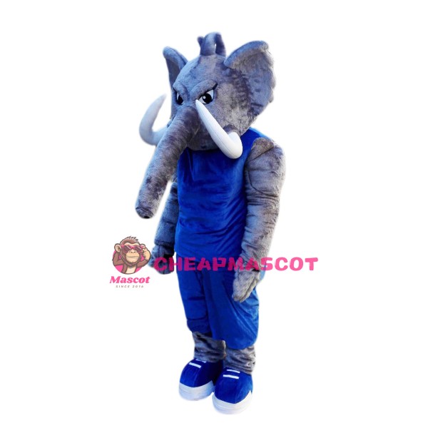 College Power Elephant Mascot Costume