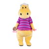 Yellow Hippo Mascot Costume