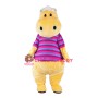 Yellow Hippo Mascot Costume
