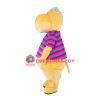 Yellow Hippo Mascot Costume
