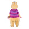 Yellow Hippo Mascot Costume