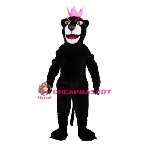 Friendly Black Panther Mascot Costume
