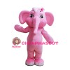 Super Cute Pink Elephant Mascot Costume