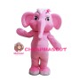 Super Cute Pink Elephant Mascot Costume
