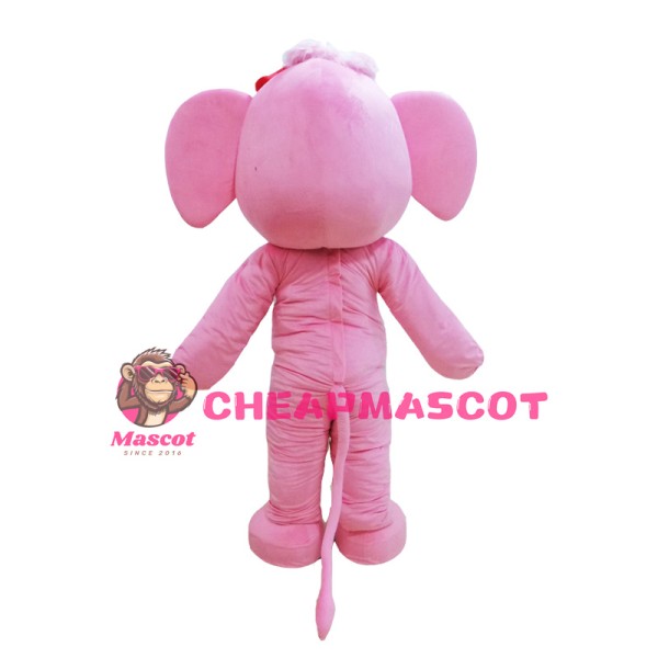 Super Cute Pink Elephant Mascot Costume