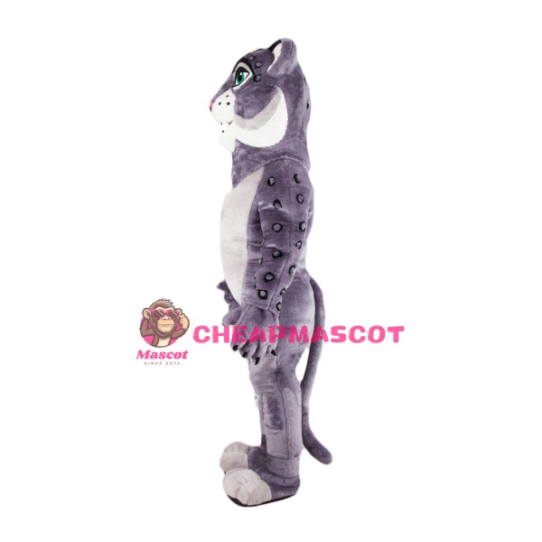 Grey Leopard Mascot Costume