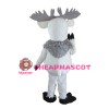 White Moose Mascot Costume