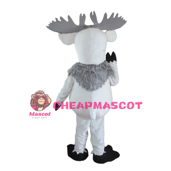 White Moose Mascot Costume