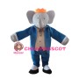 Mr. Blue Elephant Mascot Costume