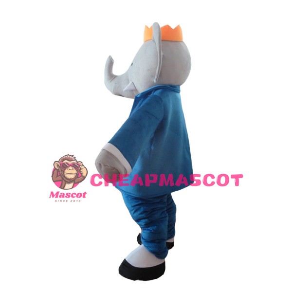Mr. Blue Elephant Mascot Costume