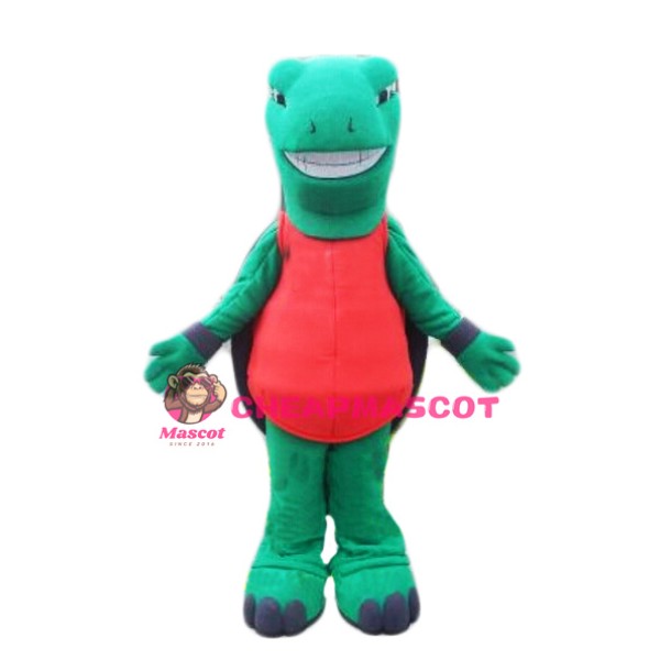 Happy Lightweight Green Turtle Mascot Costume