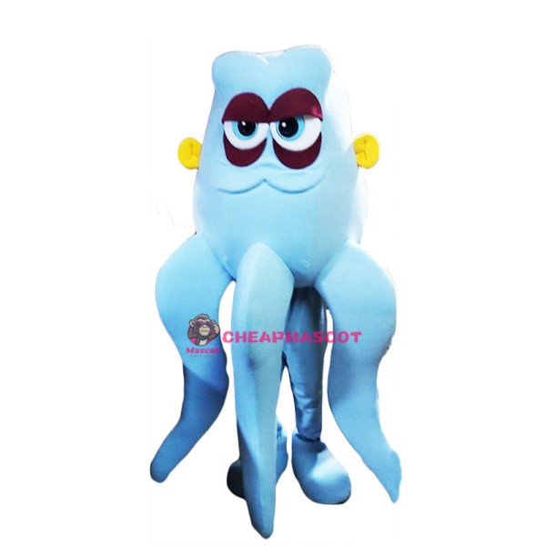 Blue Lightweight Octopus Mascot Costume