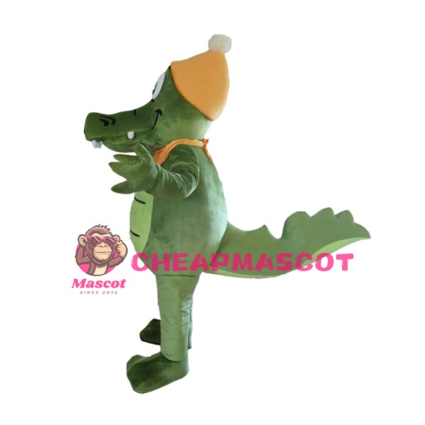Cute Adult Green Crocodile Mascot Costume