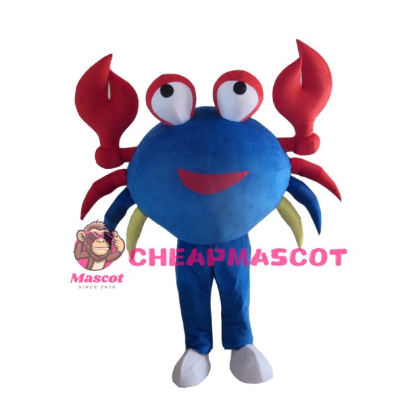 Blue Big Crab Mascot Costume