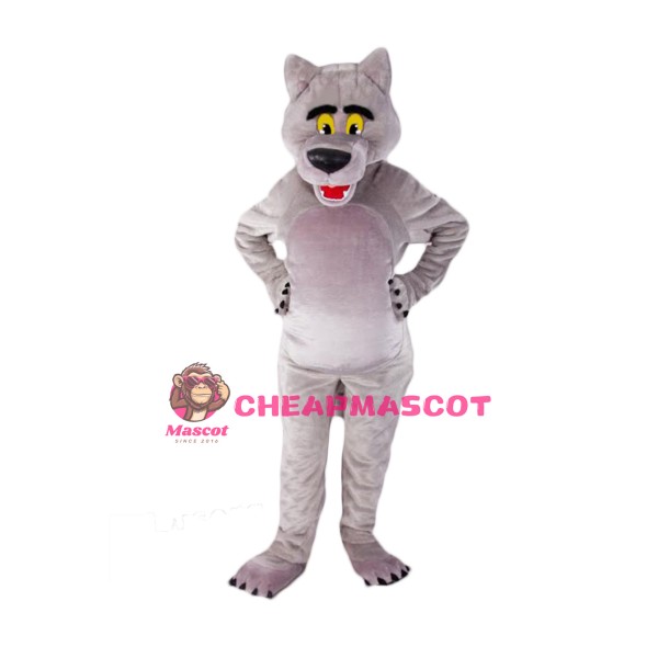 Grey Wolf Mascot Costume