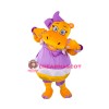 Beautiful Yellow Hippo Mascot Costume