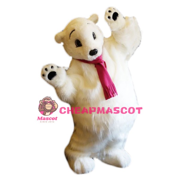 Lightweight Polar Bear Mascot Costume
