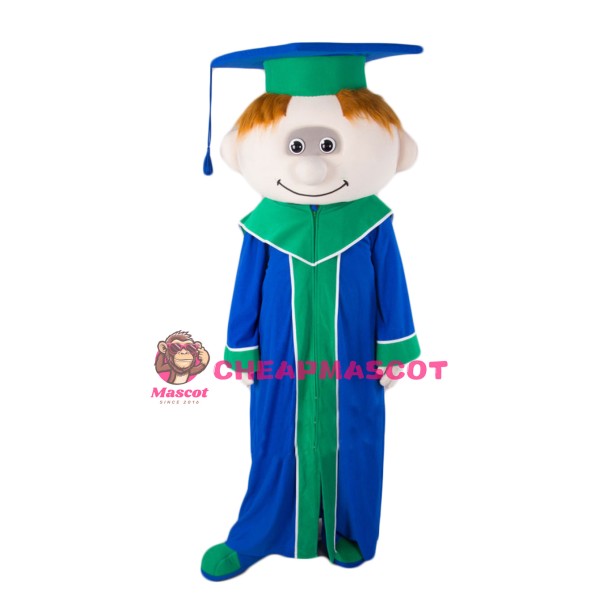 Smart Boy Mascot Costume