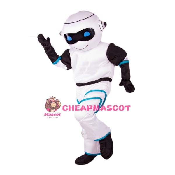 Cute White Robot Mascot Costume