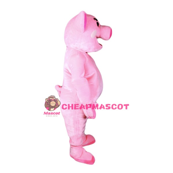 Pink Pig Mascot Costume