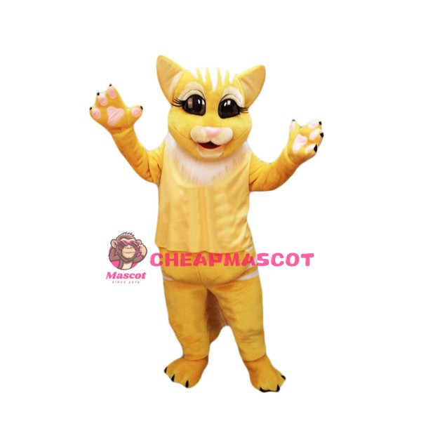Super Cute Yellow Cat Mascot Costume