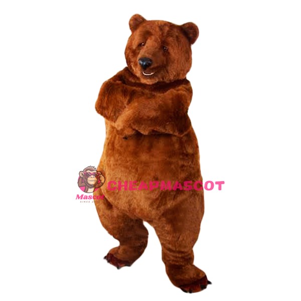 Lightweight Brown Bear Mascot Costume