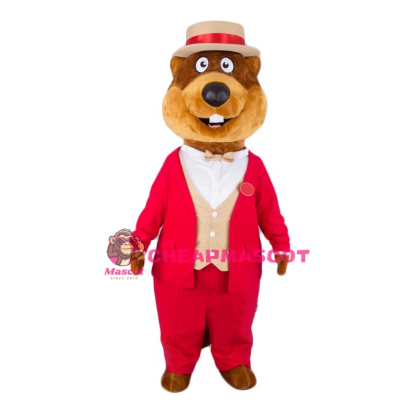 Elegant Beaver Mascot Costume