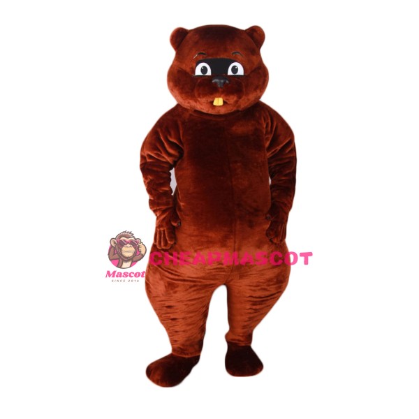 Brown Beaver Mascot Costume