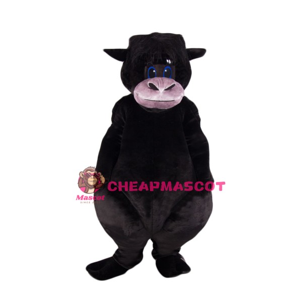 Super Cute Black Bull Mascot Costume