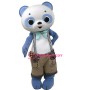 Blue & White Panda Mascot Costume