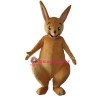 Happy Lightweight Yellow Kangaroo Mascot Costume