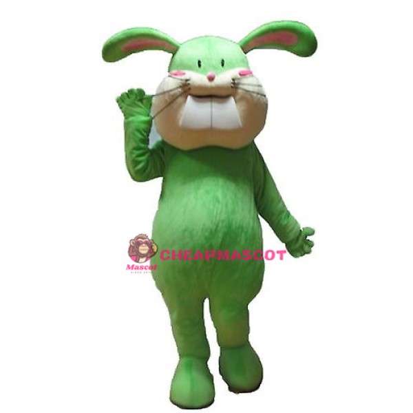 Green Lightweight Bunny Mascot Costume