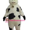 White and Black Cow Mascot Costume