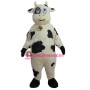 White and Black Cow Mascot Costume