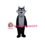 White Black Wolf Mascot Costume