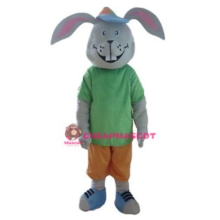 Smiling Rabbit Mascot Costume