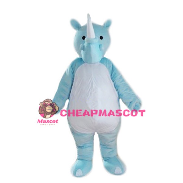 Blue Lightweight Rhinoceros Mascot Costume