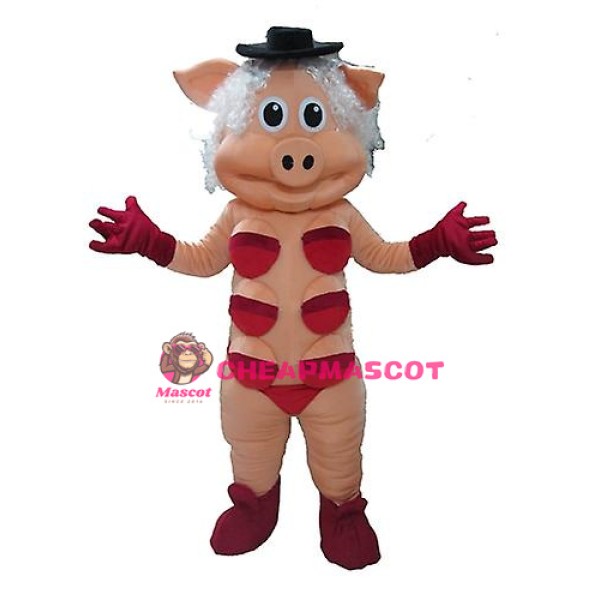 Dancing Pig Mascot Costume