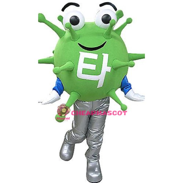 Green Virus Mascot Costume