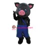 Black & Pink Pig Mascot Costume