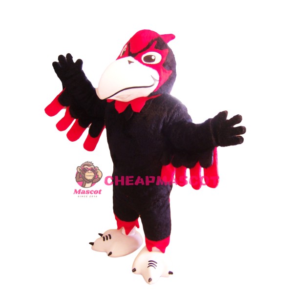 Fierce Black Seahawk Mascot Costume