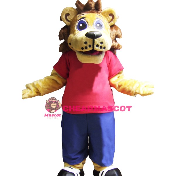 Friendly Sport Lion Mascot Costume