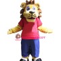 Friendly Sport Lion Mascot Costume