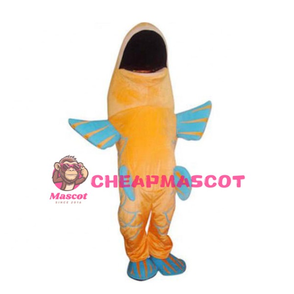 Yellow & Blue Fish Mascot Costume