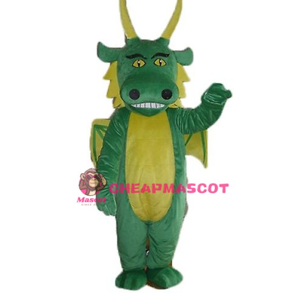 Green & Yellow Dragon Mascot Costume