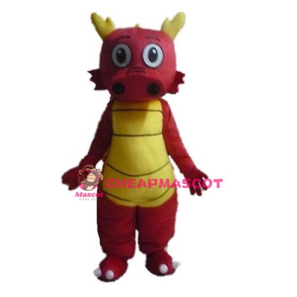 Super Cute Red Dragon Mascot Costume