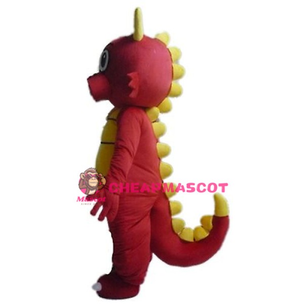 Super Cute Red Dragon Mascot Costume