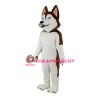 Brown & White Husky Dog Mascot Costume