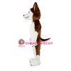Brown & White Husky Dog Mascot Costume