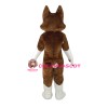 Brown & White Husky Dog Mascot Costume